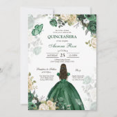 Moderne Rustieke Bloem Quinceanera Uitnodiging (Voorkant)