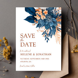 Moderne rustieke bloementuin Elegante bruiloft Save The Date