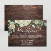 Moderne Rustieke Boerderij Hout Bloem Bruiloft Informatiekaartje (Voorkant / Achterkant)