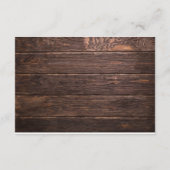 Moderne Rustieke Boerderij Houten Bloem Bruiloft Informatiekaartje (Achterkant)