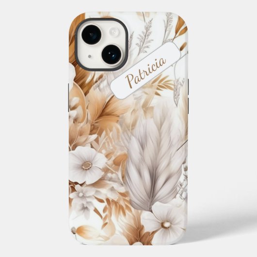 Moderne rustieke Boheemse wilde bloemen Case-Mate iPhone Case (Achterkant)