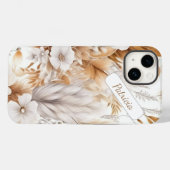 Moderne rustieke Boheemse wilde bloemen Case-Mate iPhone Case (Achterkant (horizontaal))