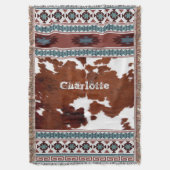 Moderne rustieke Boheemse Zuid-Westerne Koeienhuid Deken (Voorkant Verticaal)