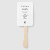 Moderne rustieke Boho Casual huwelijksceremonie Handwaaier (Voorkant)