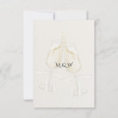 Moderne rustieke Boho Elegante bruiloft RSVP Kaartje (Achterkant)