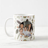 Moderne rustieke Boho kerst botanische foto Koffiemok (Links)