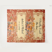 Moderne Rustieke Boho Neutrale Aardse Huwelijksach Wandkleed (Voorkant (horizontaal))