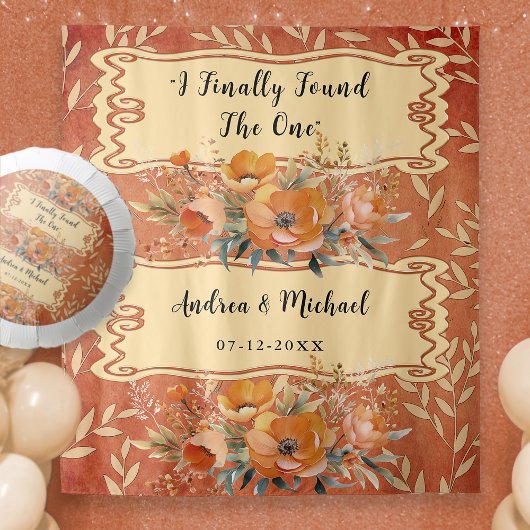 Moderne Rustieke Boho Neutrale Aardse Huwelijksach Wandkleed