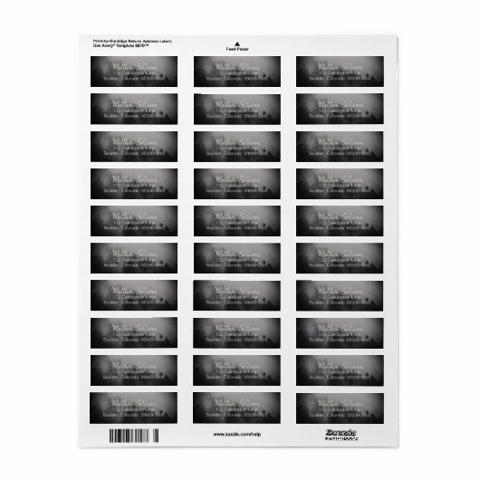 Moderne rustieke bosrijke bosscène etiket (Full Sheet)