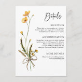 Moderne rustieke botanische elegante minimalistisc informatiekaartje (Voorkant)