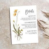 Moderne rustieke botanische elegante minimalistisc informatiekaartje