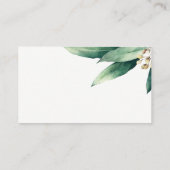 Moderne rustieke botanische groen escort kaarten plaatskaartje (Achterkant)
