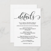 Moderne rustieke bruiloft details kaart ontwerp v1 (Voorkant / Achterkant)