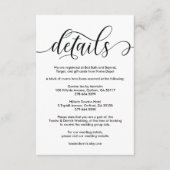 Moderne rustieke bruiloft details kaart ontwerp v1 (Voorkant)