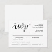 Moderne rustieke bruiloft RSVP behuizing Kaart (Voorkant / Achterkant)