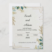 Moderne rustieke bruiloft uitnodiging Sjabloon (Voorkant)