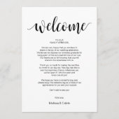 Moderne Rustieke Bruiloft Welkom en Routebeschrijv Programmakaart (Voorkant)