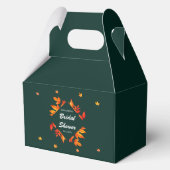 Moderne Rustieke Bruiloftsshower met Herfstbladere Bedankdoosjes (Voorkant)