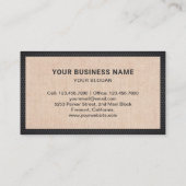 Moderne rustieke Burlap Handyman Auto Reparatie Me Visitekaartje (Achterkant)