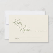 Moderne rustieke charme bruiloft reactie Kaart (Voorkant)