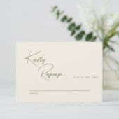 Moderne rustieke charme bruiloft reactie Kaart (Staand voorkant)