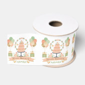 Moderne rustieke chique verjaardag grosgrain lint (Spoel)