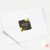 Moderne Rustieke Citroenen Thuisgemaakte Limoncell Vierkante Sticker (Envelop)