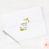 Moderne Rustieke Citroenen Thuisgemaakte Limoncell Vierkante Sticker (Envelop)