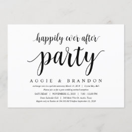 Moderne Rustieke Cute Zwarte Script, Trouw Elopeme Kaart