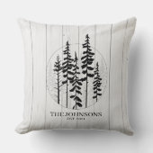 Moderne Rustieke Dennenboom Boerderij Kussen (Voorkant)