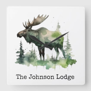 Moderne Rustieke Eland Wandklok Berg Lodge Decorat