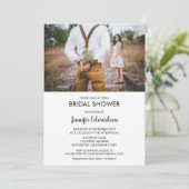 Moderne rustieke elegante foto Vrijgezellenfeest Kaart (Staand voorkant)