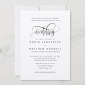 Moderne rustieke elegante kalligrafie Kraft bruilo Kaart (Voorkant)