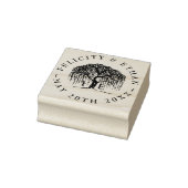 Moderne rustieke Elegante Wilgenboom Monogram Cres Rubberstempel (Stempel)