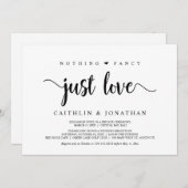 Moderne Rustieke Elopement, Niets Gekunstelds Alle Kaart (Voorkant / Achterkant)