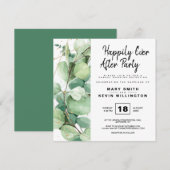 Moderne Rustieke Eucalyptus Happily Ever After Fee Kaart (Voorkant / Achterkant)