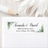 Moderne rustieke Floral Custom Bruiloft Retouradre Etiket (Insitu)