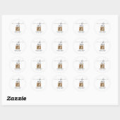 Moderne Rustieke Foto I Do BBQ Ronde Sticker (Vel)