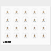 Moderne Rustieke Foto Ik Doe BBQ Ronde Sticker (Vel)
