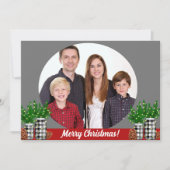 Moderne Rustieke Foto Persoonlijke Kerstkaarten Feestdagenkaart (Voorkant)