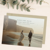 Moderne rustieke foto QR Code bruiloft Save The Date
