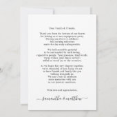 Moderne rustieke foto Verloving dank u kaart (Achterkant)