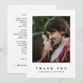 Moderne rustieke foto Verloving dank u kaart (Voorkant / Achterkant)