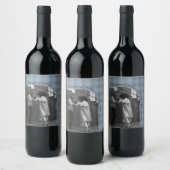 Moderne Rustieke Geruite Wijnlabel Personaliseerba Wijn Etiket (Flessen)