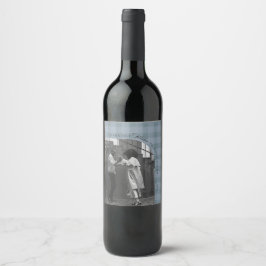 Moderne Rustieke Geruite Wijnlabel Personaliseerba Wijn Etiket