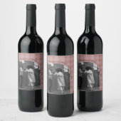 Moderne Rustieke Geruite Wijnlabel Personaliseerba Wijn Etiket (Flessen)