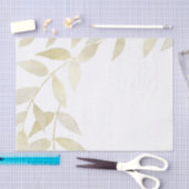 Moderne Rustieke Gouden Bladeren Botanische Bruilo Tissuepapier (Craft)