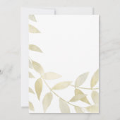 Moderne rustieke gouden bladeren Vrijgezellenfeest Kaart (Achterkant)