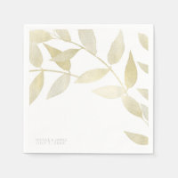 Moderne Rustieke Gouden Gouden Bladeren Botanische