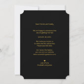 Moderne Rustieke Gouden Trouwkaart Save The Date (Achterkant)